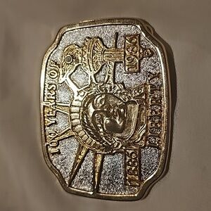 Gold and Silver Belt Buckle